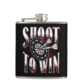 Schiet om te winnen Dart Flask 6 oz. Heupfles (Voorkant)