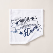 Schiet op de maan bad handdoek (Wasdoekje)