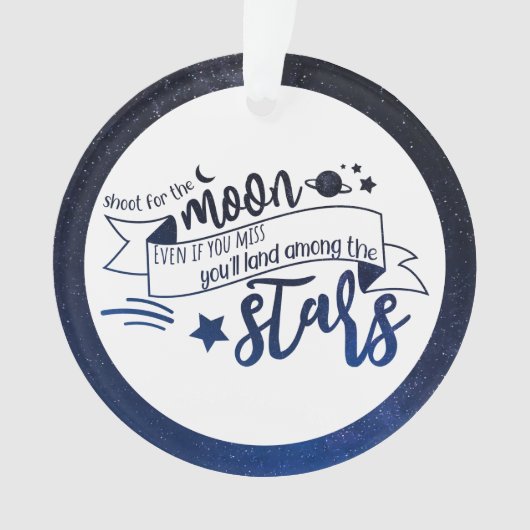 Schiet op de maan ornament (voorkant)