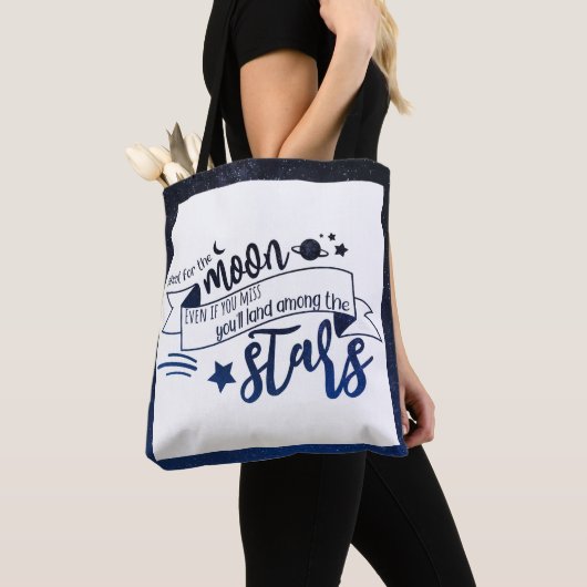 Schiet op de maan tote bag (Dichtbij)