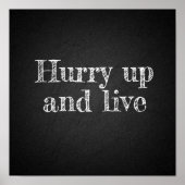 Schiet op en leef poster voor het stimuleren van h (Voorkant)