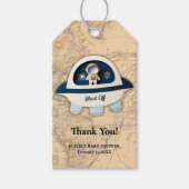 Schiet op! Het  Astronaut Baby shower Cadeaulabel (Voorkant)