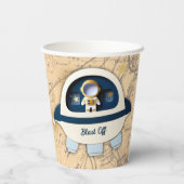 Schiet op! Het  Astronaut Baby shower Papieren Bekers (Achterkant)