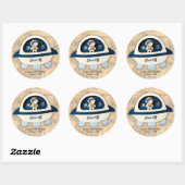 Schiet op! Het  Astronaut Baby shower Ronde Sticker (Vel)