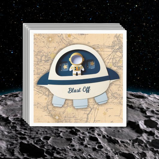 Schiet op! Het Astronaut Baby shower Servet