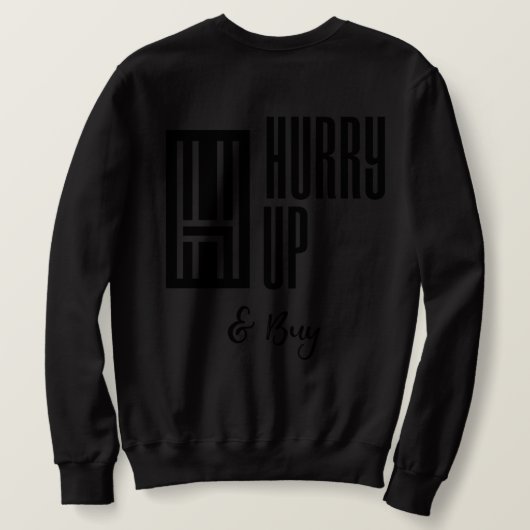 Schiet op met de nek van de bemanning trui (Design achterkant)