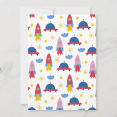 Schiet op! Outer Space Rocket Boy Verjaardag Kaart (Achterkant)