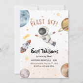 "Schiet op!" Ruimtevaarder 5e verjaardag Kaart (Voorkant)