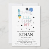 Schiet op! Verjaardag van het ruimteraketschip Kaart (Voorkant)