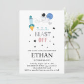 Schiet op! Verjaardag van het ruimteraketschip Kaart (Staand voorkant)