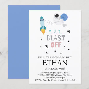 Schiet op! Verjaardag van het ruimteraketschip Kaart