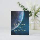 Schiet op voor de maan briefkaart (Staand voorkant)