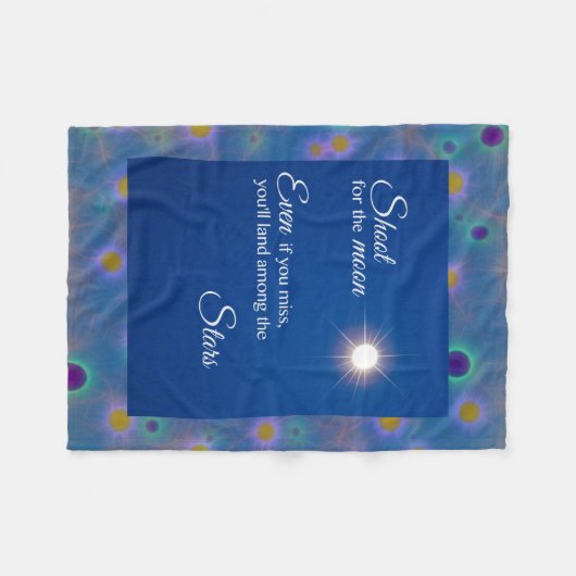 Schiet op voor de maan fleece deken (Voorkant (Horizontaal))