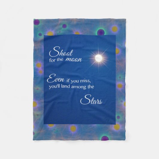 Schiet op voor de maan fleece deken (Voorkant)