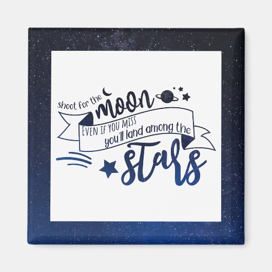 Schiet op voor de maan magneet (Voorkant)