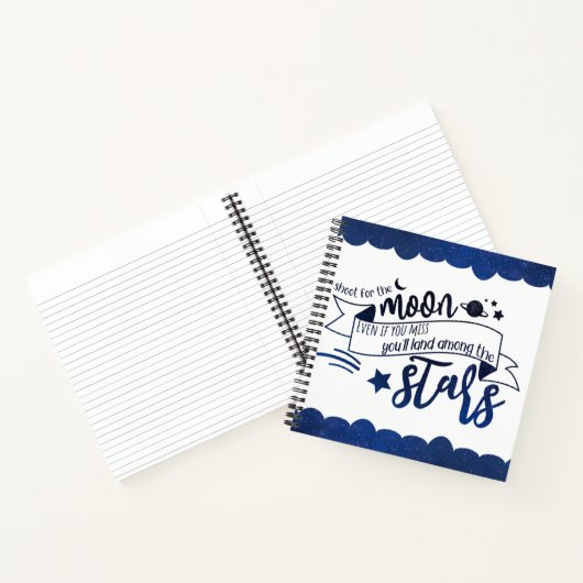 Schiet op voor de maan notitieboek (Binnen)