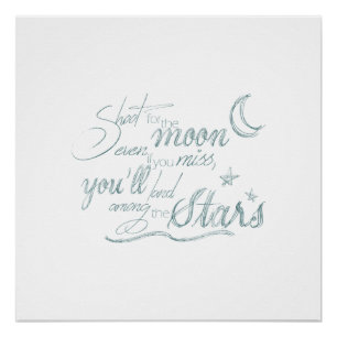 Schiet op voor de maan perfect poster