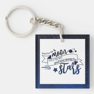 Schiet op voor de maan sleutelhanger