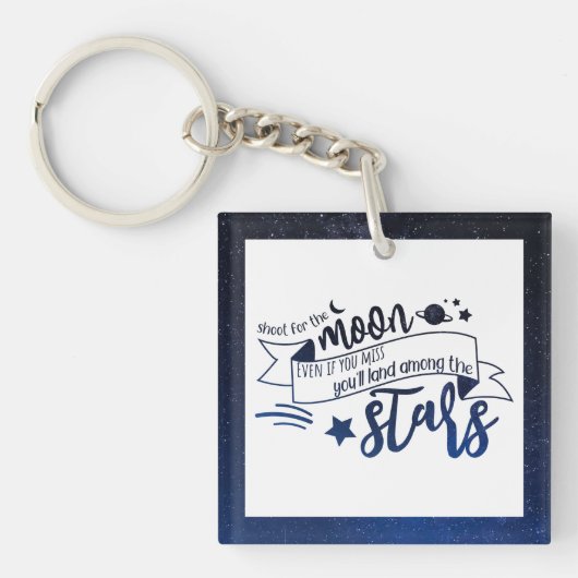 Schiet op voor de maan sleutelhanger (Voorkant)