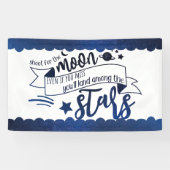 Schiet op voor de maan spandoek (Horizontaal)