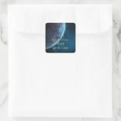 Schiet op voor de maan vierkante sticker (Tas)