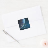 Schiet op voor de maan vierkante sticker (Envelop)