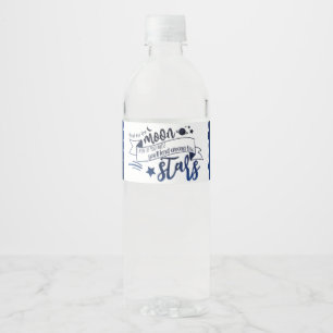 Schiet op voor de maan waterfles etiket