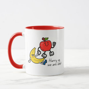 Schiet Op We Zijn Te Laat Moppige Fruit Koffiekop Mok