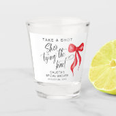 Schiet op, ze maakt het knoop Vrijgezellenfeest va Shot Glas (Voorkant)