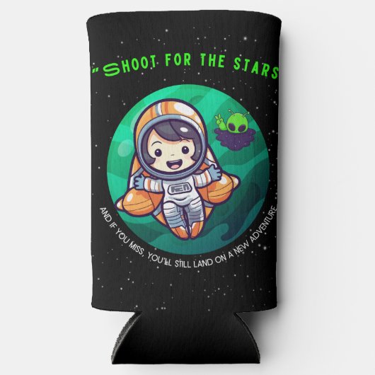 SCHIET VOOR DE START, ASTRONAUT SELTZER BLIKJESKOELER (Voorkant)