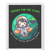 SCHIET VOOR DE START, ASTRONAUT STICKER (Voorkant)