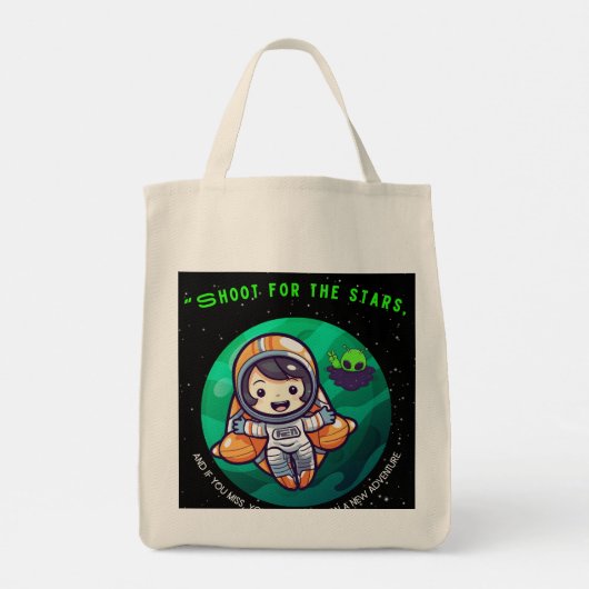 SCHIET VOOR DE START, ASTRONAUT TOTE BAG (Achterkant)