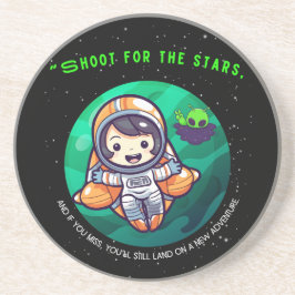 SCHIET VOOR DE START, ASTRONAUT ZANDSTEEN ONDERZETTER