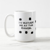 schietbaan van het pistool koffiemok (Links)