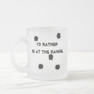 schietbaan van het pistool matglas koffiemok
