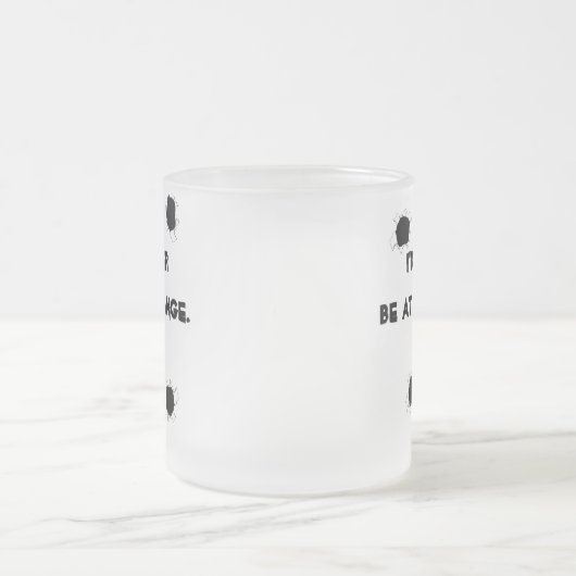 schietbaan van het pistool matglas koffiemok (Center)