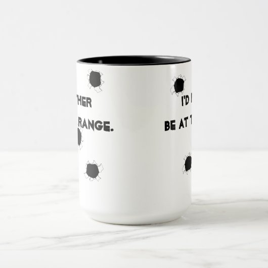 schietbaan van het pistool mok (Midden)