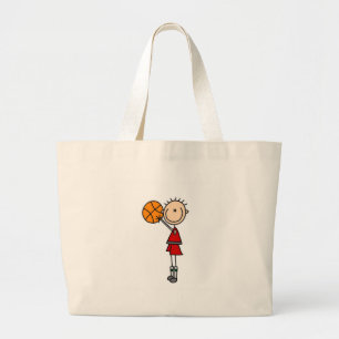 Schieten op de Basketbalzak Grote Tote Bag