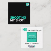 Schieten op mijn schot vierkante visitekaartje (Voorkant / Achterkant)