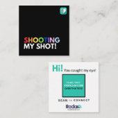 Schieten op mijn schot vierkante visitekaartje (Voorkant / Achterkant)