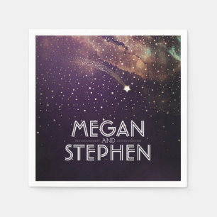 Schieten Star Plum en Gold Night Starry Servet