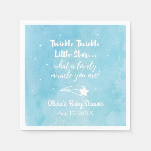 Schieten Twinkle Little Star Baby shower servetten (Voorkant)