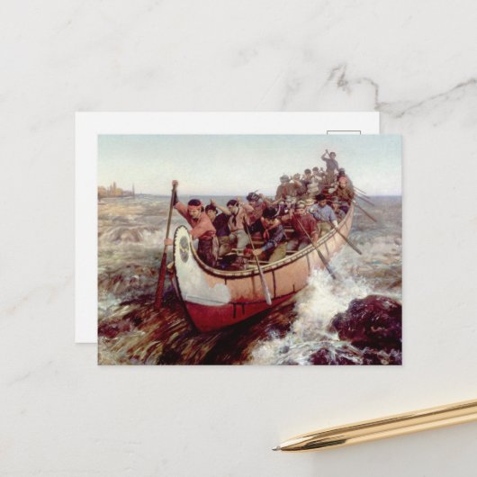 Schieten van de stroomversnellingen door Frances A Briefkaart (Voorkant / Achterkant in situ)