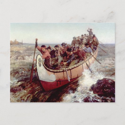 Schieten van de stroomversnellingen door Frances A Briefkaart (Voorkant)