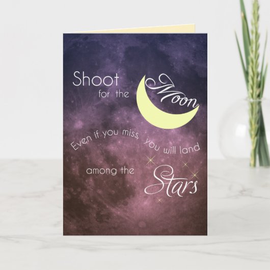 Schieten voor het Moon Inspirerend Wenskaart Kaart (Voorkant)