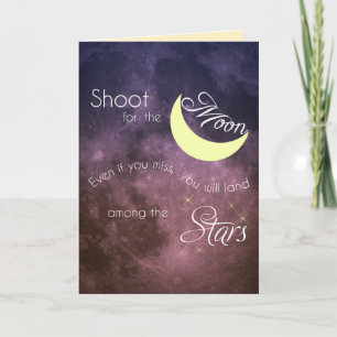 Schieten voor het Moon Inspirerend Wenskaart Kaart