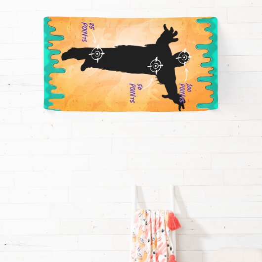 Schietend doel Zombie Verjaardagsfeestbanner Spandoek (Insitu)