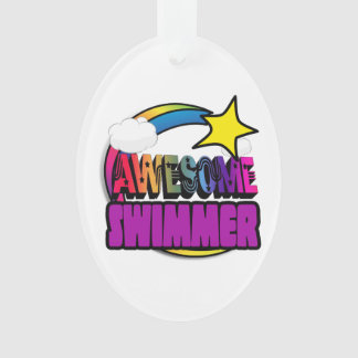 Schietende ster Regenboog Geweldige Zwemmer Ornament