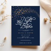 Schietende sterren de avond voor repetitie diner kaart