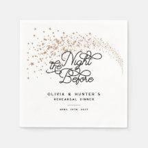 Schietende sterren de avond voor repetitie diner